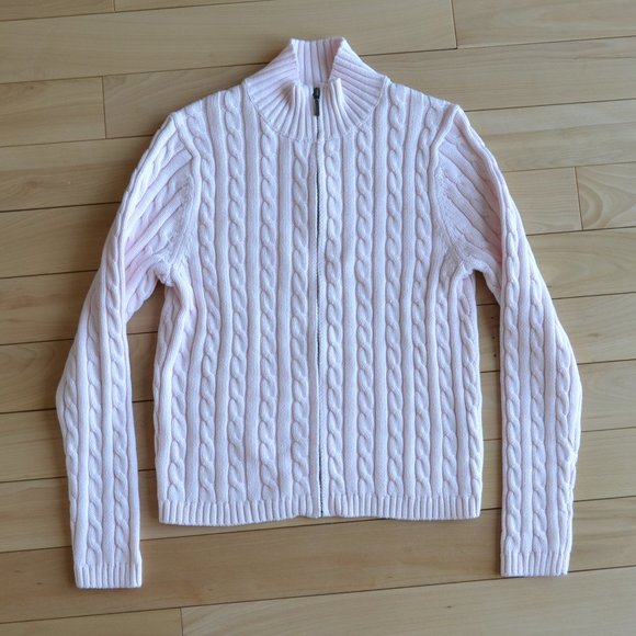 L.L. Bean Sweaters - LL Bean Cable Knit Sweater Full Zip